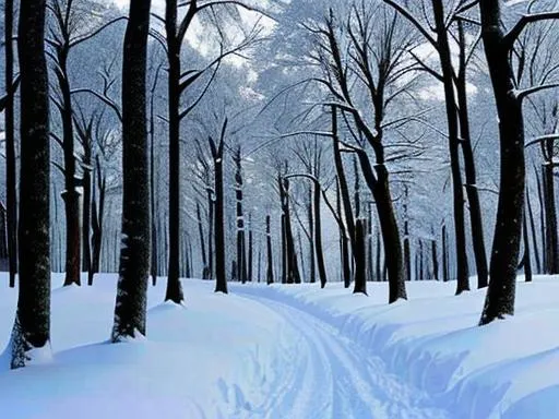 Prompt: A winter forest 