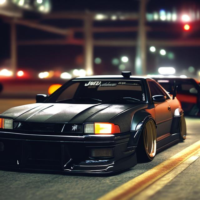 realistic jdm car night