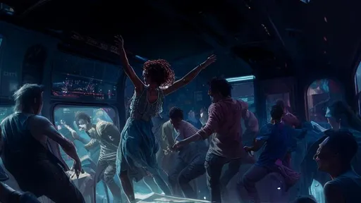 Prompt: dancing people in a bus, perfect composition, hyperrealistic, super detailed, 8k, high quality, trending art, trending on artstation, sharp focus, studio photo, intricate details, highly detailed, cyberpunk, by greg rutkowski