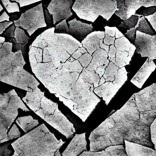 Prompt: shattered heart
