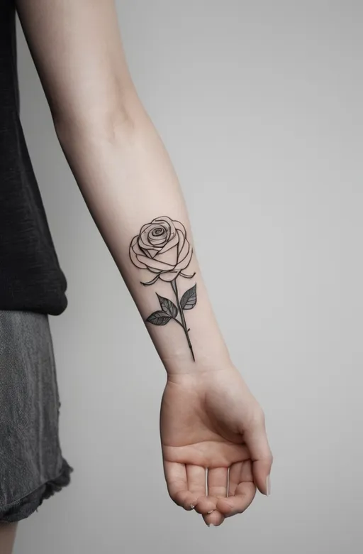 2. Minimalist Single-Line Rose Designs