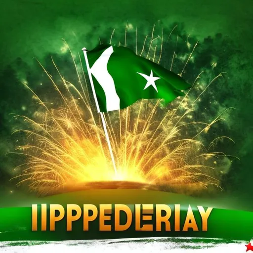 Prompt: Happy independence day pakistan 