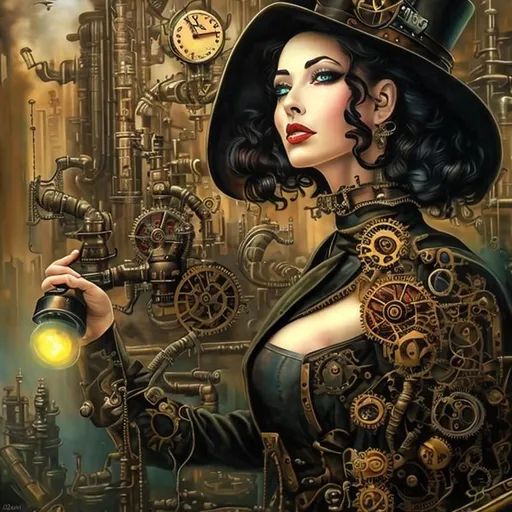 Prompt: steampunk, surrealistic, painting
