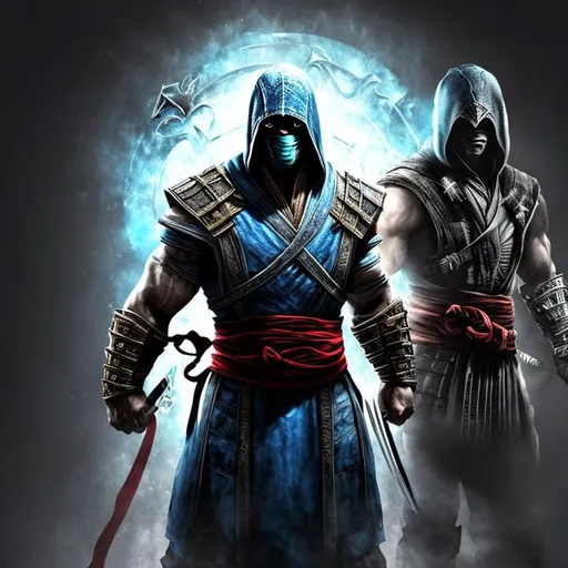 Prompt: Mortal Kombat Sub-Zero as assassin's Creed