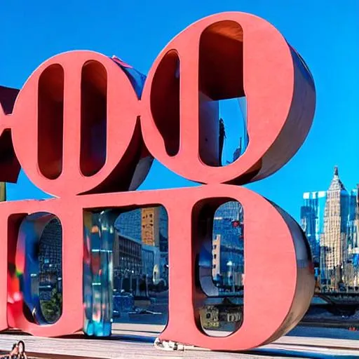 Prompt: Draw the word "HODL" in the style of Robert Indiana's "LOVE" sculpture from 1967