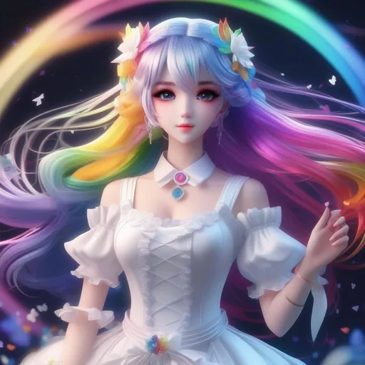 Rainbow Anime Girl