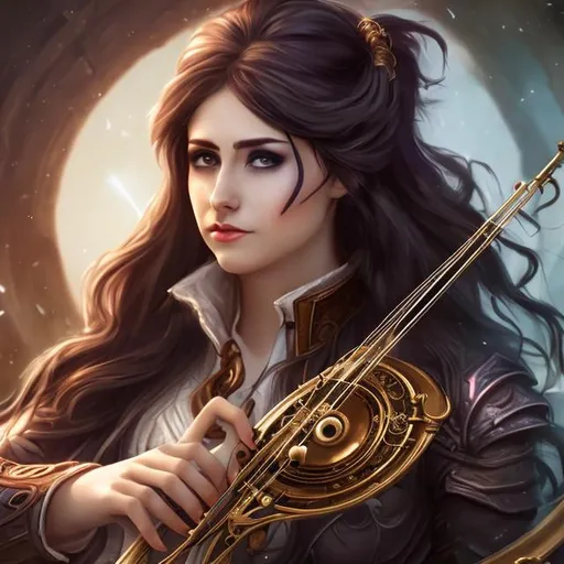 Prompt: Female bard