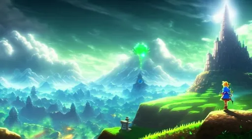 Prompt: The Legend of Zelda: Tears of the kingdom Link art