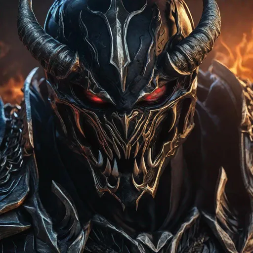 Prompt: Death Knight with a Venom mouth (Venom movie), with horns forward on his forehead, fire eyes, Hyperrealistic, sharp focus, Professional, UHD, HDR, 8K, Render, electronic, dramatic, vivid, pressure, stress, nervous vibe, loud, tension, traumatic, dark, cataclysmic, violent, fighting, Epic