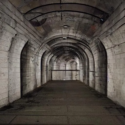 linear space, sewer labyrinth tunnels, underground,...