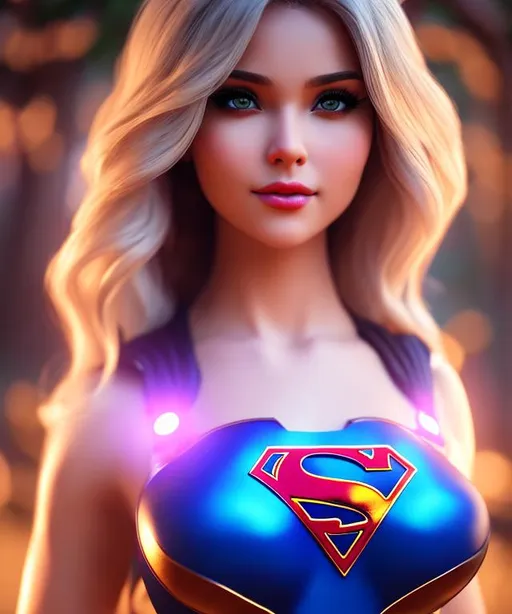 Supergirl Barbi shows her big boobs