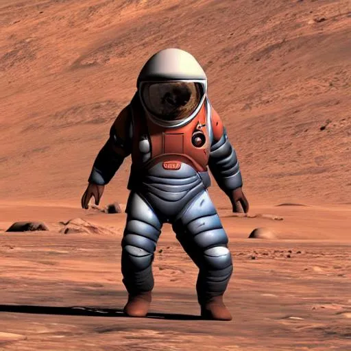 Prompt: First Mars Human

