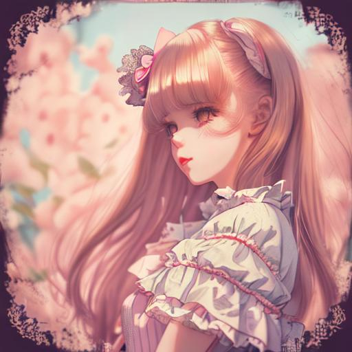 lolita style art, innocent, blissful, sweet, soft, d