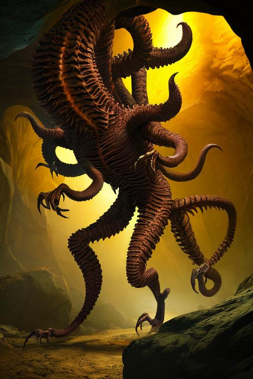 full body blender render of a eldritch creature, de... | OpenArt