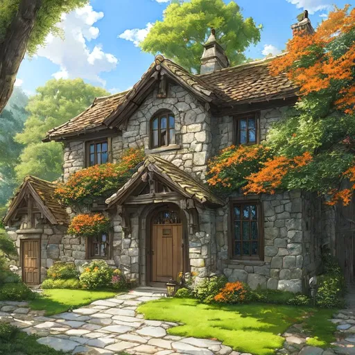 Sora's Beach House in Anime Style