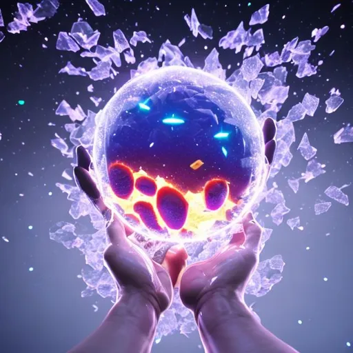 Prompt: hand holding electric energy ball clear crystal particles rendered in the style 3d dragon ball z
Unreal Engine 5