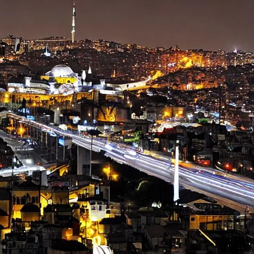 Prompt: Night modern istanbul