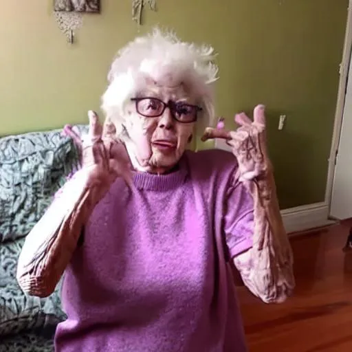 Grandma Doing Tik Tok Dances Openart