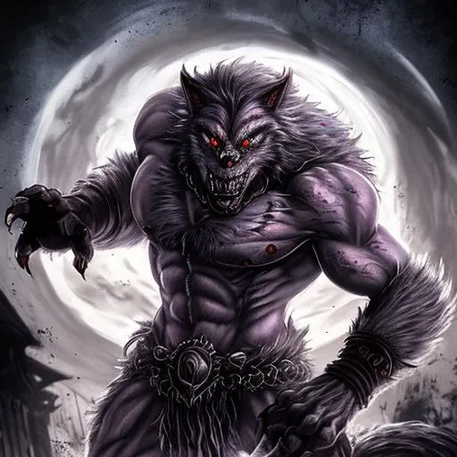 Prompt: chaos god werewolf
