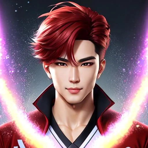 Prompt: oil painting, male character, UHD, Very detailed, very fancy koren lips and japanese look, red hair and voleyball shirt, sweating and no facial hair, full body,and very big featuresoil painting, , UHD, 8K, Very Detailed, detailed face, full body character visible, jung goddess character with ethereal fantastical light skin & colourful hair, she has visible eyes, sleeveless short white dress, white thighhighs with corean lips

