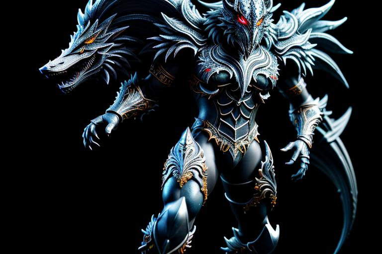Splash art, a evil werwolf head full body, front, ((... | OpenArt