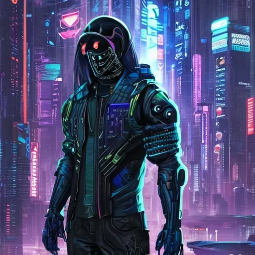 Prompt: Cyberpunk agent venom 