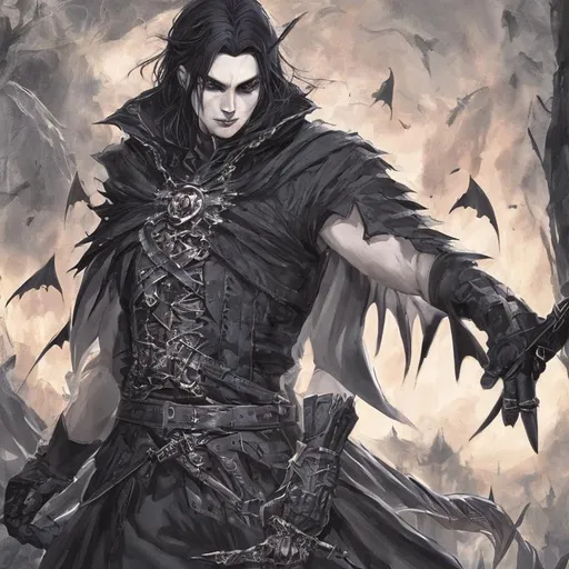 Prompt: ufhd7oıh2ı7hr217394, ultra pretty , vampire hunter male, dark fantasy