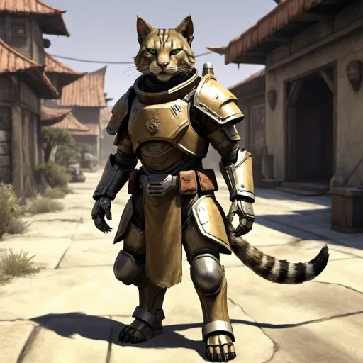 Prompt: Tabaxi power armor, very Tabaxi, even more tabaxi