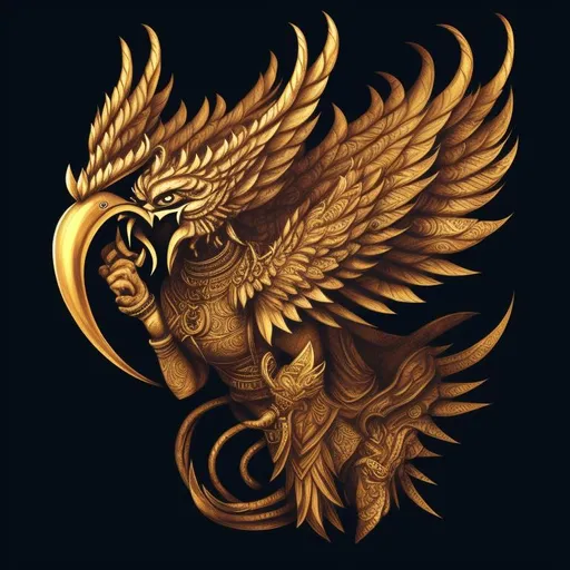 Prompt: Garuda,illustration, painting, drawing, art, sketch