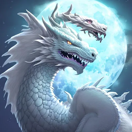 Prompt: moon dragon
, digital art
