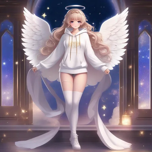 anime angel girl flying drawing