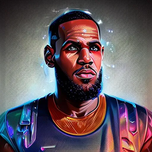 Prompt: make a futuristic car with lebron jame inside 