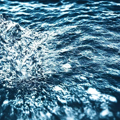 Prompt: spillin water creating only a man's hand out of water, on the ocean water, ray tracing, realistic water sharp focus, long shot, 8 k resolution, cinematic, amazing water art