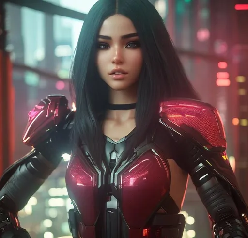 Prompt: futuristic soldier style perfect girl, close-up rear view half body, perfect body, beautiful body, Facing , utopian, highly detailed, octane rendering, cinematic, highly detailed, vibrant, production cinematic character rendering, model Ultra High Quality, 8k Ultra HD, Full Body Visible, Lipgloss