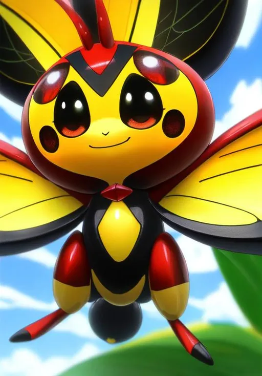 Prompt: UHD, , 8k,  oil painting, Anime,  Very detailed, zoomed out view of character, HD, High Quality, Anime, , Pokemon, Kakuna is a smallish yellow, insect cocoon-like Pokémon. Kakuna has a dome-shaped head and black, triangular eyes with glowing white pupils. It has two scythe-like arms in the middle of its body. When it comes close to evolving, its body gives off heat that makes it warm to the touch. Kakuna remains virtually immobile and waits for evolution, often hanging from tree branches by long strands of silk. When attacked, however, it can extend its poison barbs. Kakuna nests in temperate forests and misty wooded areas. Occasionally, it will also nest at the mouth of tunnels and caves

Pokémon by Frank Frazetta