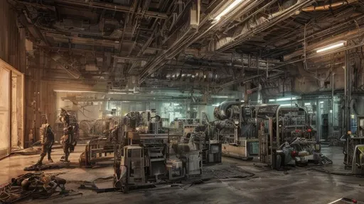 Prompt: extremely realistic, hyperdetailed, cyborg factory, machines building machines, organic, hazardous chemicals, fire, electrical sparks, high definition, ultra realistic,8K, digital art, green