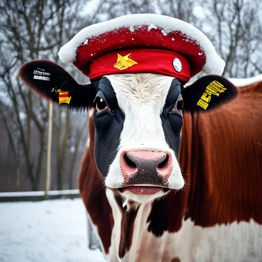 Cow with 2025 a hat