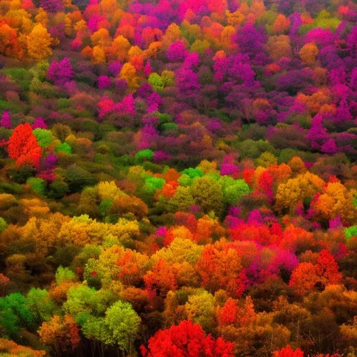 Prompt: Colorfull, mushrom forest,