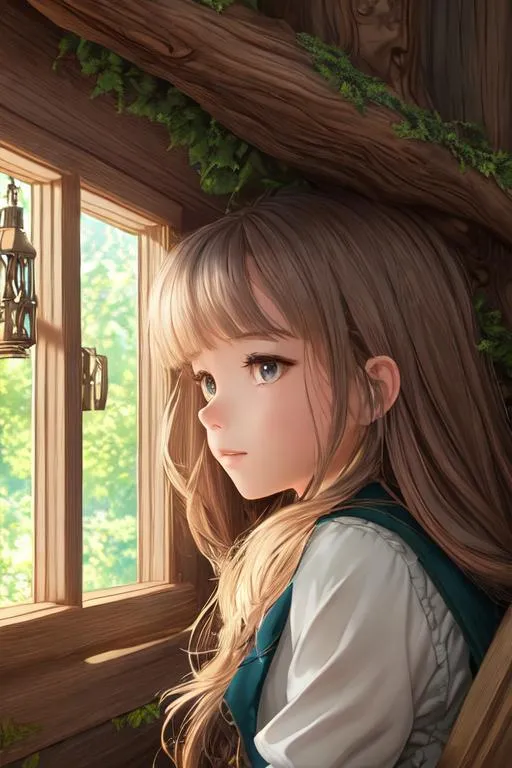 Prompt: close up shot, cinematic shot,

a mythical young witch sitting near window, enjoying afternoon time, cute face, ultra detailed tree house interior background, ultra detailed witch grab, detailed face, detailed eyes, innocent, detailed nose, detailed mouth and lip, detailed interior, ultra detailed accessories,

2D illustration, 2D character design, 2D flat color, 2D digital illustration, 2D vector illustration, vibrant color, 

((sunshine, very strong sunlight on face, cinematic lighting, volumetric lighting, iridescent lighting reflection, reflection, beautiful shading, head light, back light, natural light, ray tracing, symmetrical)), (((masterpiece, professional, professional illustration, long pink hair, beautiful bang, stray hair))),

UDR, HDR, 64k, beautiful, stunning, masterpiece, inspired by atelier series,
