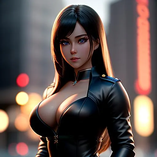 Prompt: {{{{highest quality absurdres best award-winning masterpiece}}}} {{octane rendered splashscreen videogame trailer digital oil art}} {{stylized hyperrealistic stunning cinematic sensual intimate anime waifu style}} of hyperrealistic intricately hyperdetailed wonderful stunning beautiful cute full body posing feminine 22 year {{police officer woman}} with {{hyperrealistic brown hair}} and {{hyperrealistic perfect beautiful brown eyes}} wearing {{hyperrealistic police outfit underwear}} with deep exposed visible cleavage and tight arousing muscles and abdomen, in {{hyperrealistic intricately hyperdetailed perfect 128k highest resolution definition fidelity UHD HDR}},
hyperrealistic intricately hyperdetailed wonderful natural beauty stunning cute feminine anime waifu face with romance glamour soft skin and nose and lips and red blush cheeks cute sadistic smile {{seductive love gaze at camera}},
hyperrealistic perfect posing body anatomy in perfect epic cinematic intimate composition with perfect vibrant colors and perfect shadows, perfect professional sharp focus RAW photography with ultra realistic perfect volumetric dramatic soft 3d lighting, trending on instagram artstation with perfect intimate epic cinematic post-production, 
{{sexy}}, {{huge breast}}
