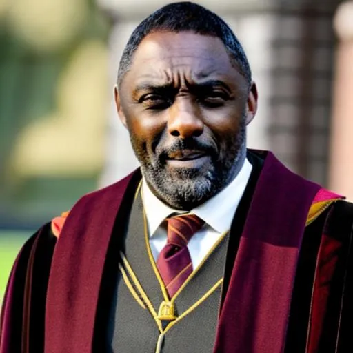 Prompt: Idris Elba as Hogwarts professor.