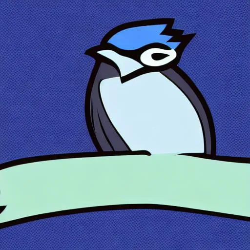 Prompt: A cartoon blue jay logo