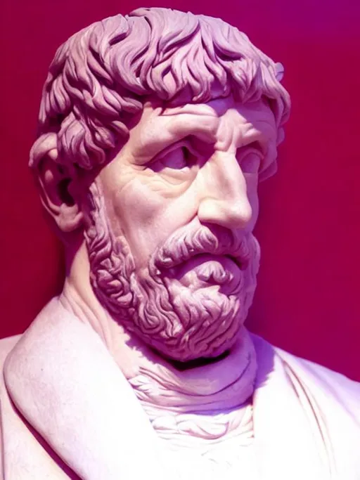 Prompt: a hyper-realistic detailed bust of the philosopher Seneca that looks in the style of the bust of marcus that I uploaded