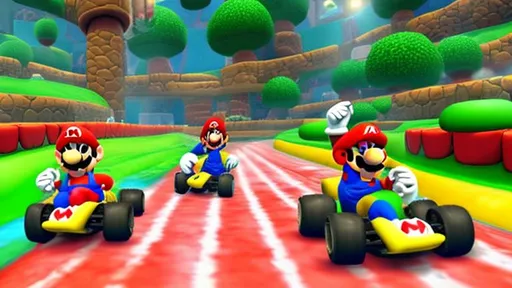 Prompt: mario kart farm