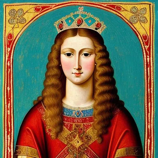 Prompt: portrait of a 10th-century Saxon light-haired princess