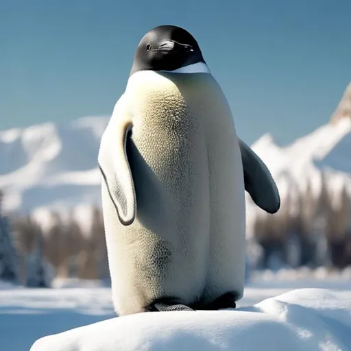 Prompt: actual photo of penguin jesus, surprise me