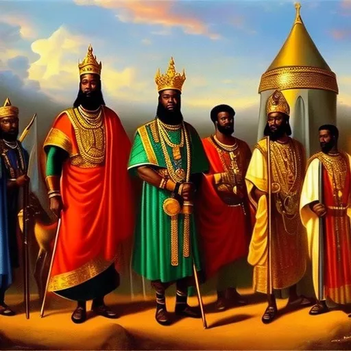 Prompt: african kings of the bible 

