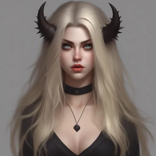 Prompt: An evil, full body pose , (demon) girl, evil facial expression, ({black sclera eyes}), ({DEMONIC EYES}), ({big (wide {blonde} {spiky} fluffy) extra very long hair})(hyperrealistic face, hyperrealistic eyes, hyperrealistic nose, hyperrealistic lips), evil facial expression, (black sclera eyes), black sclera, yellow cat eyes, big gray lynx ears, ({big (wide {blonde} {spiky} fluffy) extra very long hair}), (fringeless), ({blonde} hair), (no fringe), (forehead visible), pale skin, sharp jaw, black latex leotard, hyperrealistic face, hyperrealistic eyes, hyperrealistic nose, hyperrealistic lips, ethereal, divine, goddess, intricate facial details, intricate eye detail, black latex leotard suit, fighting pose, attack, oncept art, high resolution scan, hd octane render, intricate detailed, highly detailed face, unreal engine, trending on artstation, UHD, 8k, Very detailed