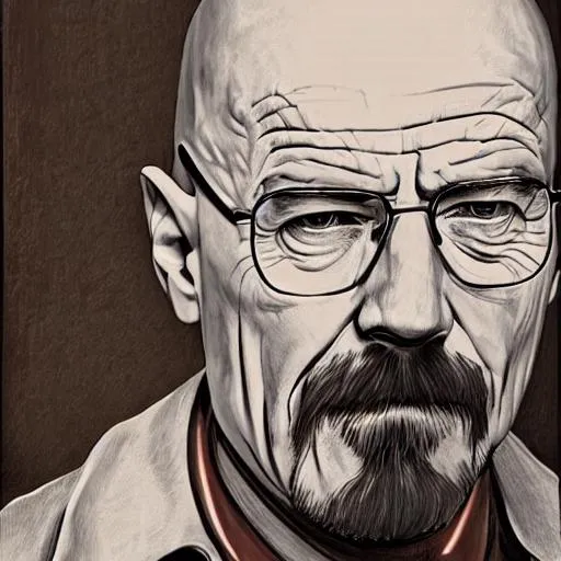 Prompt: a portrait of walter white 