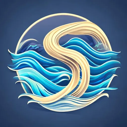 Prompt: elegant waves vector logo transparent and high size
